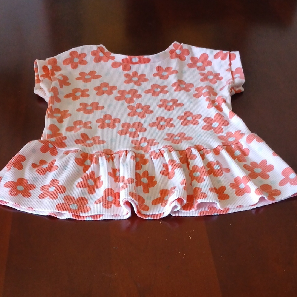 Cat & Jack Girls Rib Peplum Top